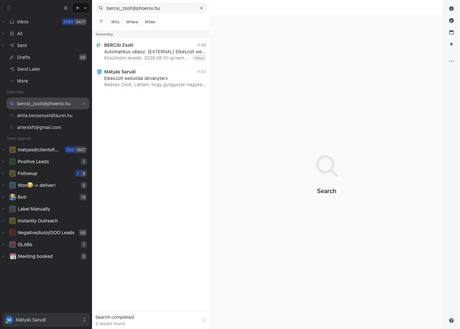 Missive · search — bercsi_zsolt@phoenix.hu