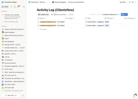 Notion activity log — cseppkertek@gmail.com