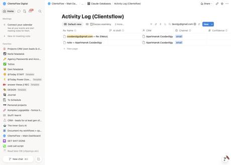 Notion activity log — csodavolgy@gmail.com