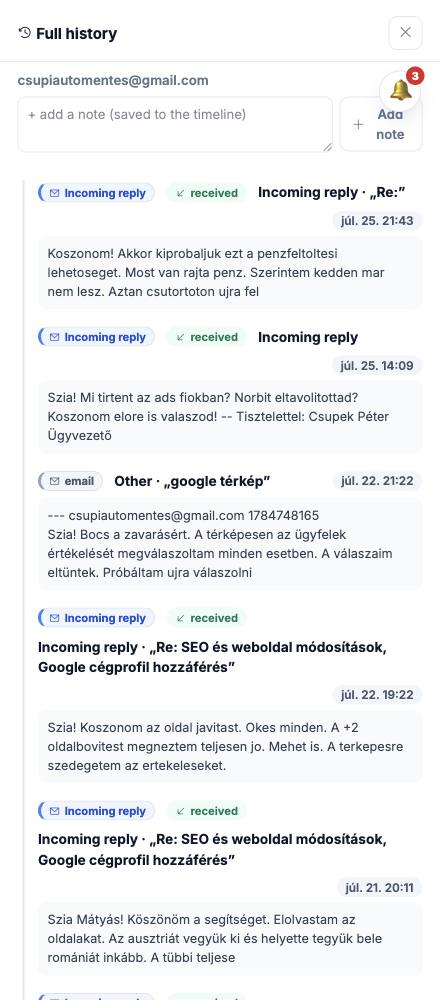 Dash · Full history — csupiautomentes@gmail.com