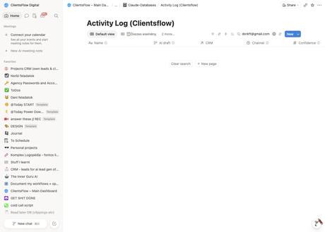 Notion activity log — dorkft@gmail.com