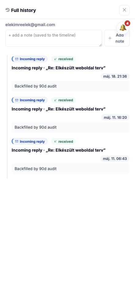 Dash · Full history — elekimreelek@gmail.com