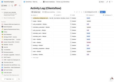 Notion activity log — ertekesites.mld@gmail.com