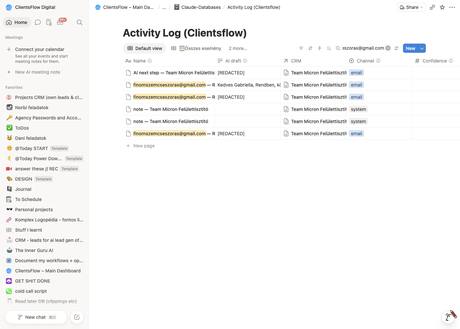 Notion activity log — finomszemcseszoras@gmail.com