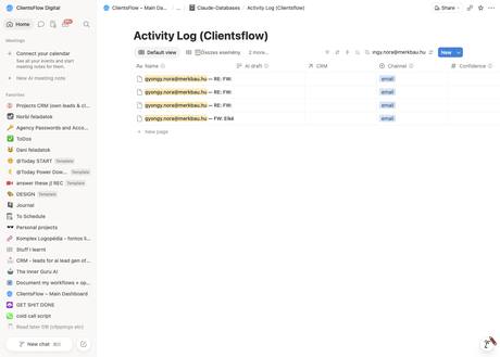 Notion activity log — gyongy.nora@merkbau.hu