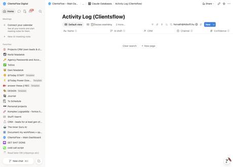 Notion activity log — horvath@4dsoft.hu