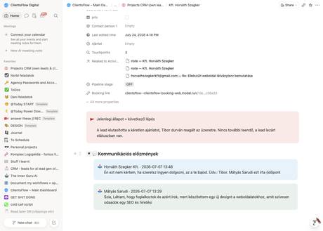 Notion CRM · előzmények — horvathszegkerkft@gmail.com