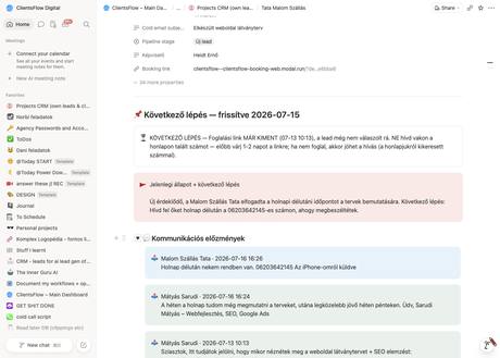 Notion CRM · előzmények — info@malomszallastata.hu