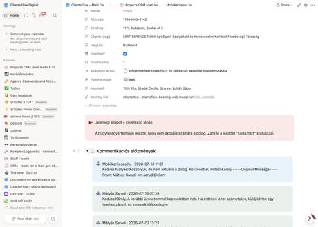 Notion CRM · előzmények — info@mobilkeriteses.hu