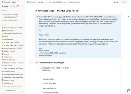 Notion CRM · előzmények — info@portaltech.hu