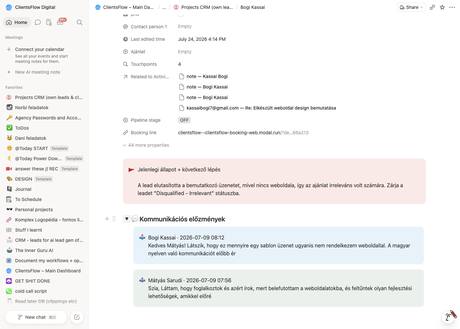Notion CRM · előzmények — kassaibogi7@gmail.com