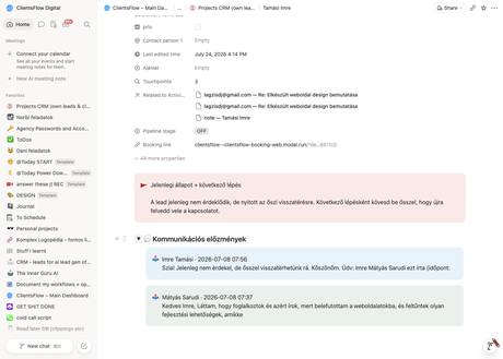 Notion CRM · előzmények — lagzisdj@gmail.com