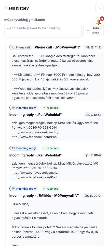 Dash · Full history — m0ponyvakft@gmail.com