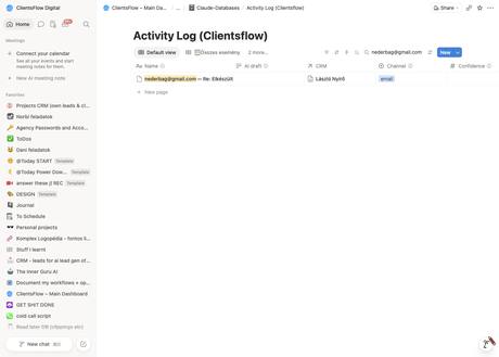Notion activity log — nederbag@gmail.com