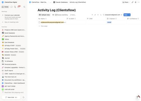 Notion activity log — nyilaszarotiszaujvaros@gmail.com