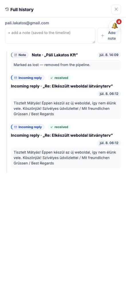 Dash · Full history — pali.lakatos@gmail.com