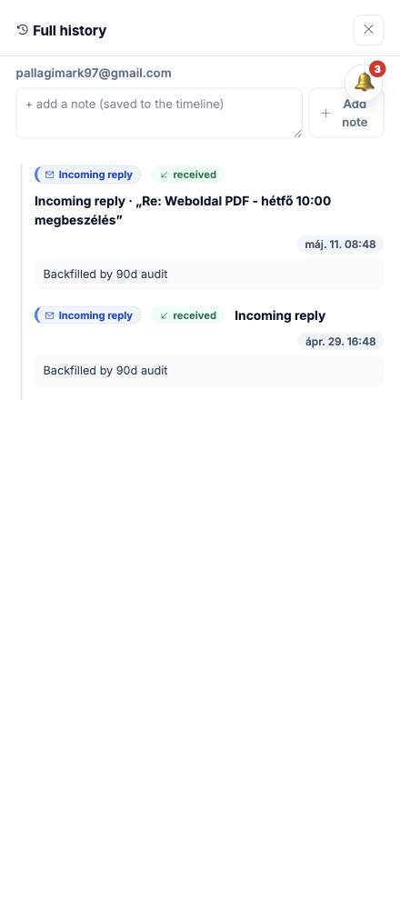Dash · Full history — pallagimark97@gmail.com