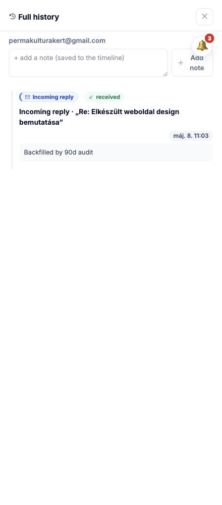 Dash · Full history — permakulturakert@gmail.com