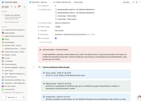 Notion CRM · előzmények — petreandras@eu-solar.hu