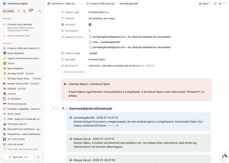 Notion CRM · előzmények — portelekigabor69@gmail.com