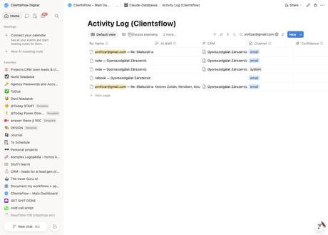 Notion activity log — profizar@gmail.com