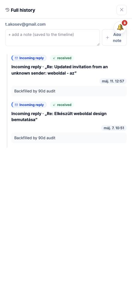 Dash · Full history — t.akosev@gmail.com