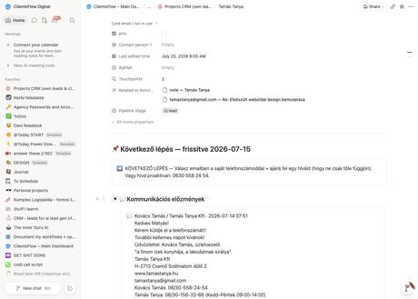 Notion CRM · előzmények — tamastanya@gmail.com