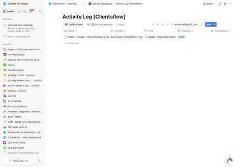 Notion activity log — tervalock@gmail.com