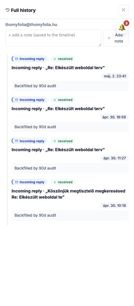 Dash · Full history — thomyfolia@thomyfolia.hu