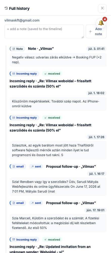 Dash · Full history — vilmaxkft@gmail.com