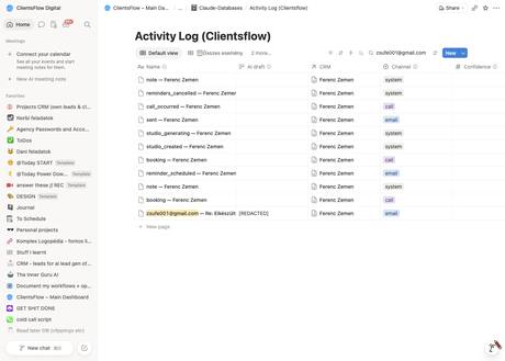 Notion activity log — zsufe001@gmail.com