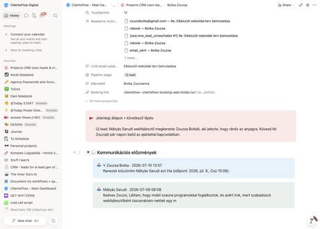 Notion CRM · előzmények — zsuzsibotka@gmail.com